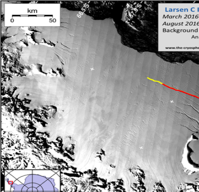 Трещина грозит отколоть от Антарктиды колоссальный ледник