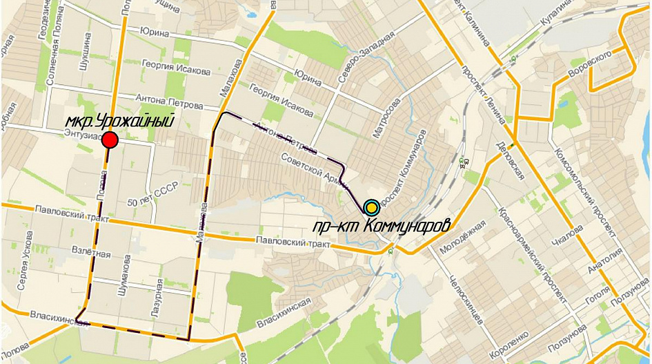 В Барнауле организуют работу общественного транспорта для доставки болельщиков после трансляции матча в Парке спорта