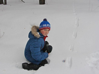 Алтайские школьники изучают следы животных в заказниках