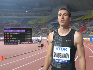Алтайский спортсмен Сергей Шубенков выиграл квалификационный забег на чемпионате мира в Катаре
