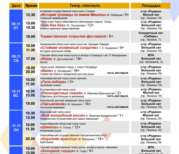 13 спектаклей покажут в Барнауле в рамках первого Всероссийского фестиваля театров кукол Сибири «Зазеркалье»