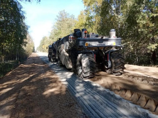 Экспериментальную технологию укрепления грунта использовали для обновления участка одной из трасс Алтайского края