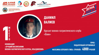 В Алтайском крае назвали победителей регионального этапа Всероссийского конкурса «Делай как я!»