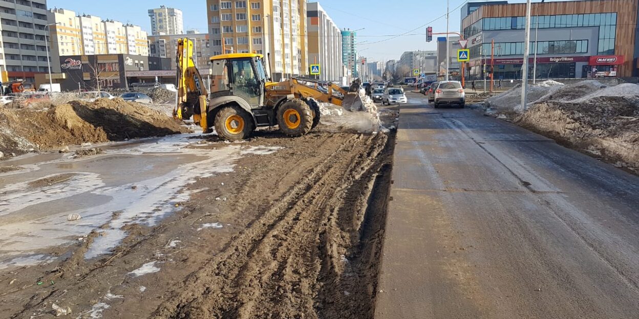 Для транспортной доступности ЖК «Адмирал» расширяют проезд со стороны улицы Балтийской