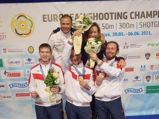 Алтайский спортсмен Сергей Каменский завоевал золотую медаль чемпионата Европы в командной стрельбе из пневматической винтовки