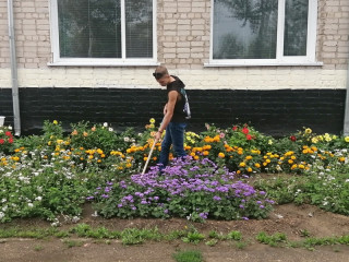 Воспитанники Куйбышевского центра помощи детям, оставшимся без попечения родителей, участвуют в акции «5-я трудовая» в Алтайском крае