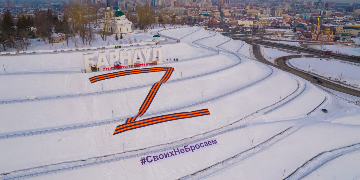 В Нагорном парке Барнаула появилась большая буква Z