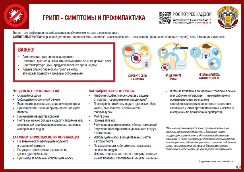 Барнаульцам напоминают о действиях при выявлении гриппа или коронавирусной инфекции