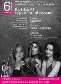 В Барнауле пройдет вечер скрипичной музыки