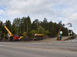 Почти на треть выполнено строительство развязки на пересечении Змеиногорского и Южного трактов в Барнауле