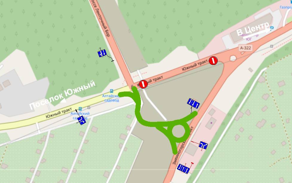 Движение на строящейся кольцевой части развязки в Барнауле будет изменено