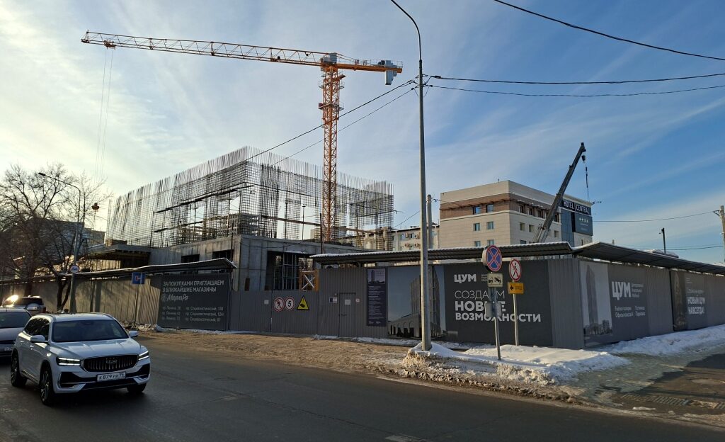 Строительство нового ЦУМа в Барнауле идёт полным ходом